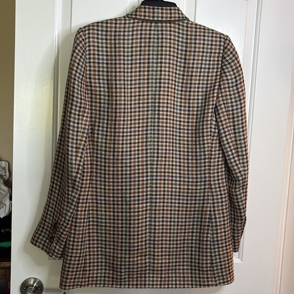 EUC BRUNELLO CUCINELLI beige plaid jacket with eco brass size IT40 US6 - Picture 10 of 12